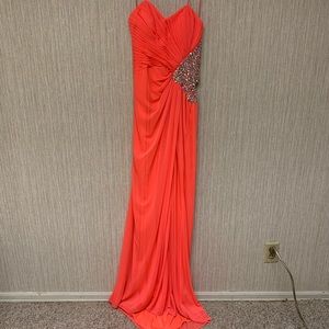 Coral prom dress